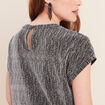 T-shirt manches courtes gris argent femme