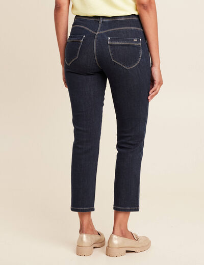Jean coupe droite 7/8&egrave;me denim brut femme