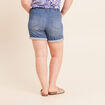 Short relax en jean denim stone femme