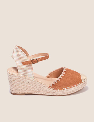 Espadrilles compensées marron femme
