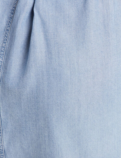 Robe évasée en jean denim double stone femme