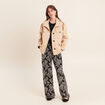 Trench col montant doubl&eacute; beige femme