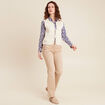 Gilet sans manches matelass&eacute; ecru femme