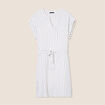 Robe droite courte doublée gris foncé femme