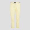 Pantalon chino droit jaune pastel femme