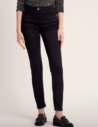 Jean magique ajusté taille standard noir femme