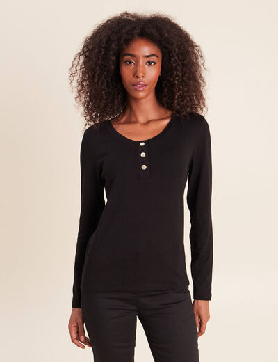 T-shirt manches longues noir femme