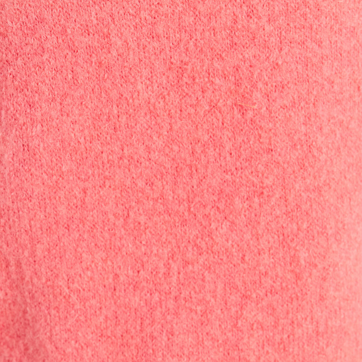 Pull col rond manches longues rose framboise femme