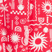 Blouse manches courtes rouge femme
