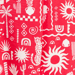 Blouse manches courtes rouge femme