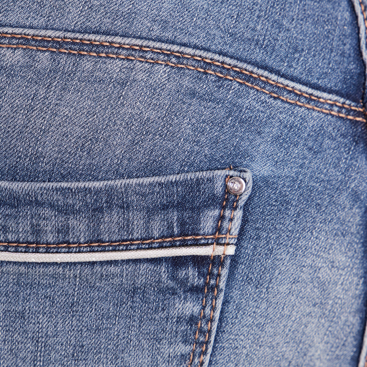 Jean coupe droite 7/8&egrave;me denim stone femme