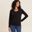 T-shirt thermo-douceur manches longues noir femme
