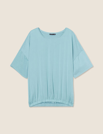 T-shirt manches courtes bleu gris femme