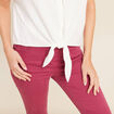Chemise manches courtes fluide ecru femme