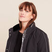 Parka d&eacute;perlante &agrave; capuche noir femme