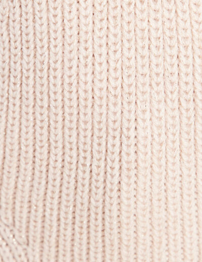 Pull manches longues creme femme