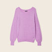 Pull manches longues violet femme