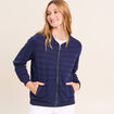 Gilet r&eacute;versible esprit bomber blanc femme