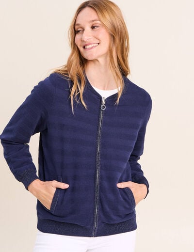 Gilet r&eacute;versible esprit bomber blanc femme