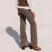Pantalon magique L'Unique coupe bootcut marron cognac femme