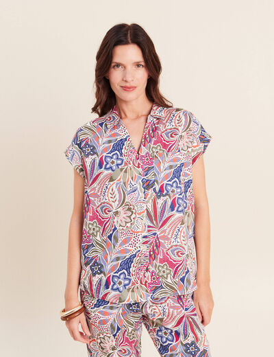 Chemise sans manches mauve femme