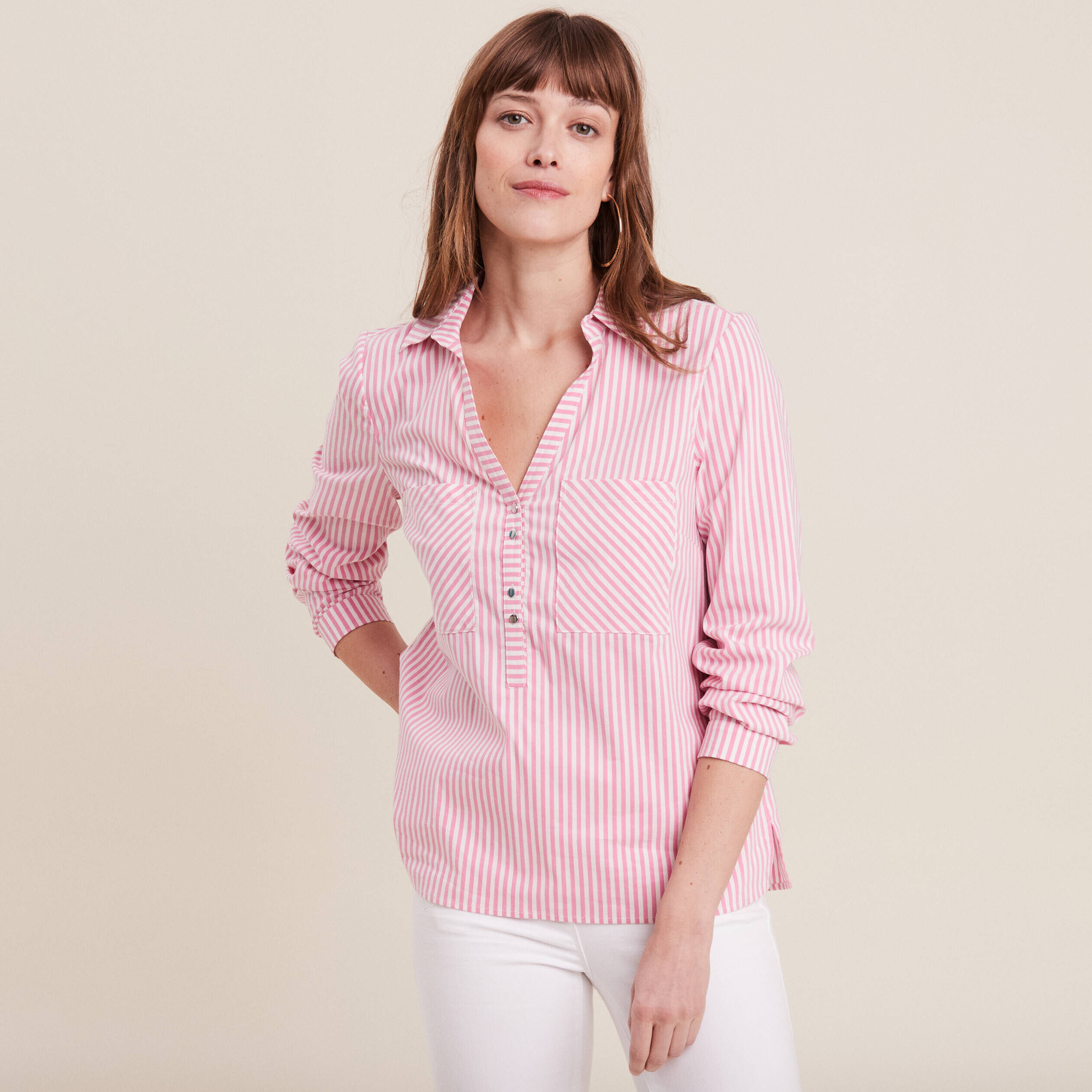 Chemise rose outlet poudré femme