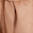 Trench droit effet suédine marron femme