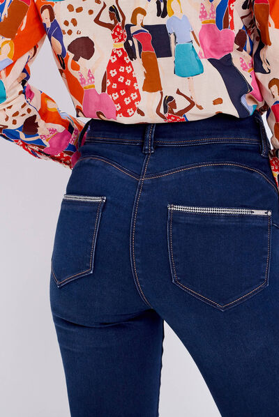 Jean ajusté 7/8ème denim brut femme