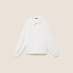 Chemise ample fluide &agrave; manches longues ecru femme