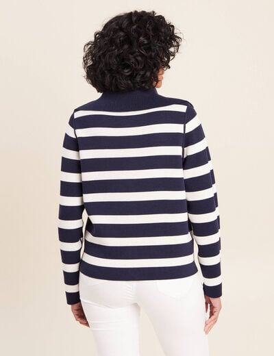 Veste r&eacute;versible en maille bleu femme