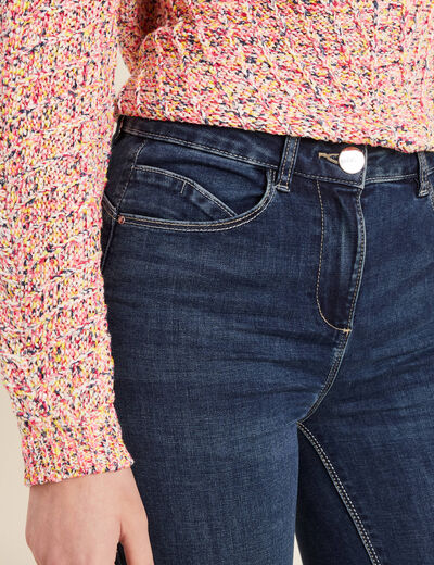 Jeans ajusté taille standard 7/8ème denim brut femme