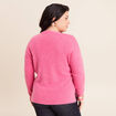 Pull col v manches longues rose fushia femme