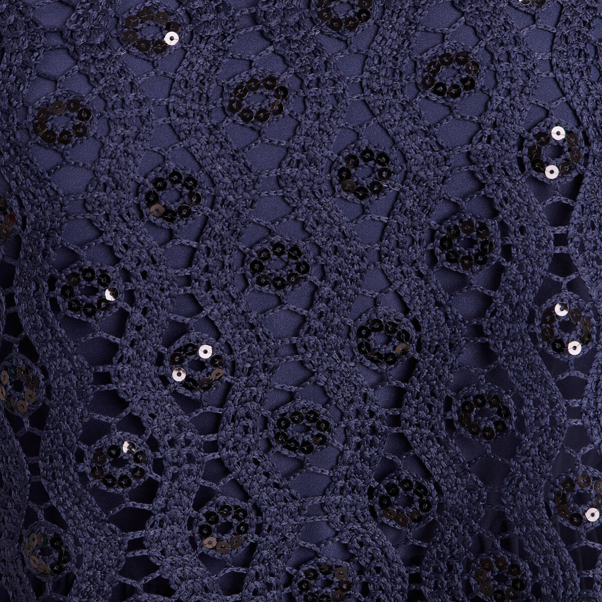 Robe 2 en 1 pliss&eacute;e col rond bleu marine femme