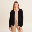Gilet réversible manches longues noir femme
