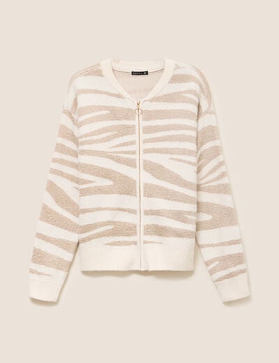 Gilet manches longues blanc femme