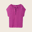 Blouse manches courtes violet femme
