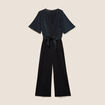 Combinaison en maille bleu marine femme