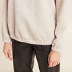 Sweat manches longues beige femme