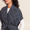 Kimono ceintur&eacute; denim stone femme