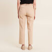 Pantalon flare 7/8&egrave;me beige femme