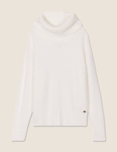 Pull manches longues ecru femme