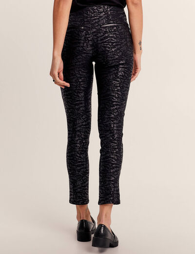 Pantalon tregging 7/8ème noir femme