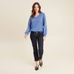 Sweat manches longues bleu ciel femme
