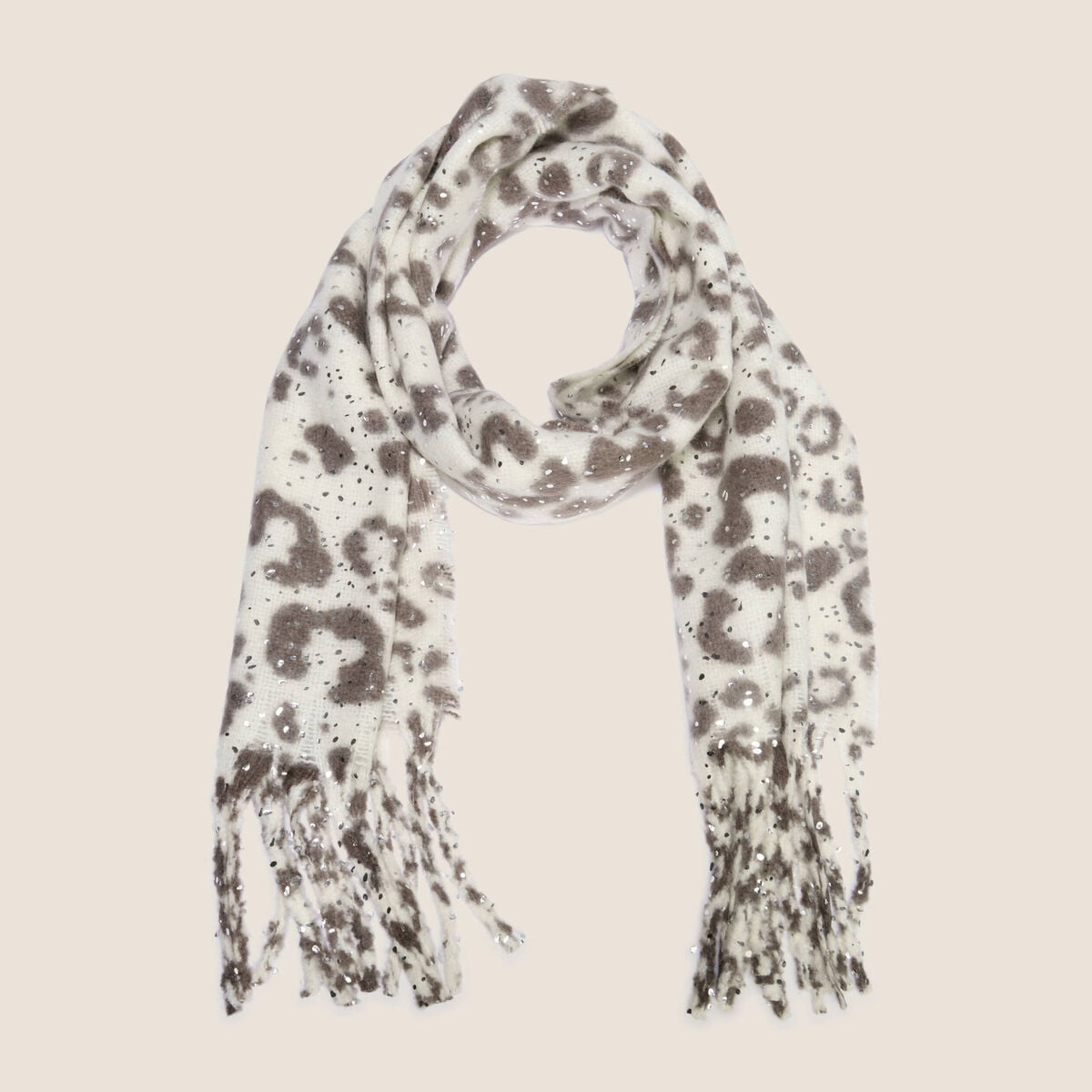 &Eacute;charpe fluide gris clair femme