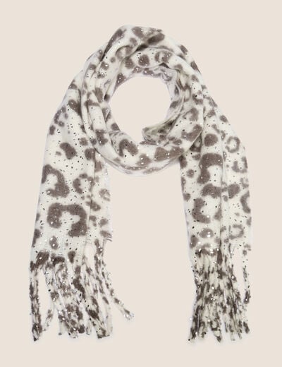 &Eacute;charpe fluide gris clair femme