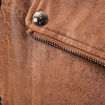 Veste esprit motard zipp&eacute;e marron fonc&eacute; femme