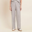 Pantalon flou métallisé gris argent femme