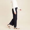 Jean large &agrave; pont denim brut femme