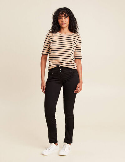 Pantalon magique Le Gainant ajust&eacute; denim noir femme