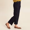 Jean large taille haute &agrave; paillettes denim brut femme